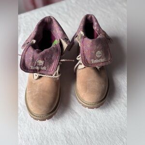 Timberland Women’s Authentic Roll Top Lace Up Leather Floral Print Earthkeepers